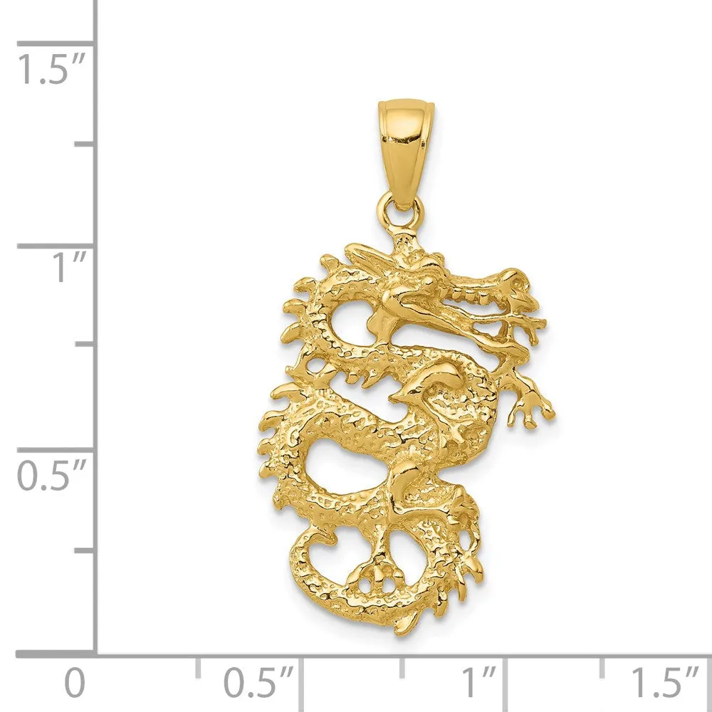Gold 3D Dragon Pendant Model-C2375