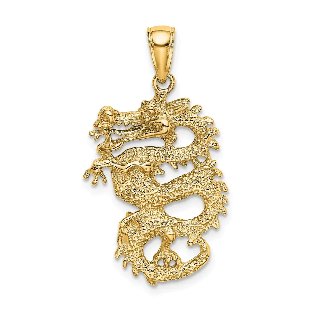 Gold 3D Dragon Pendant Model-C2375