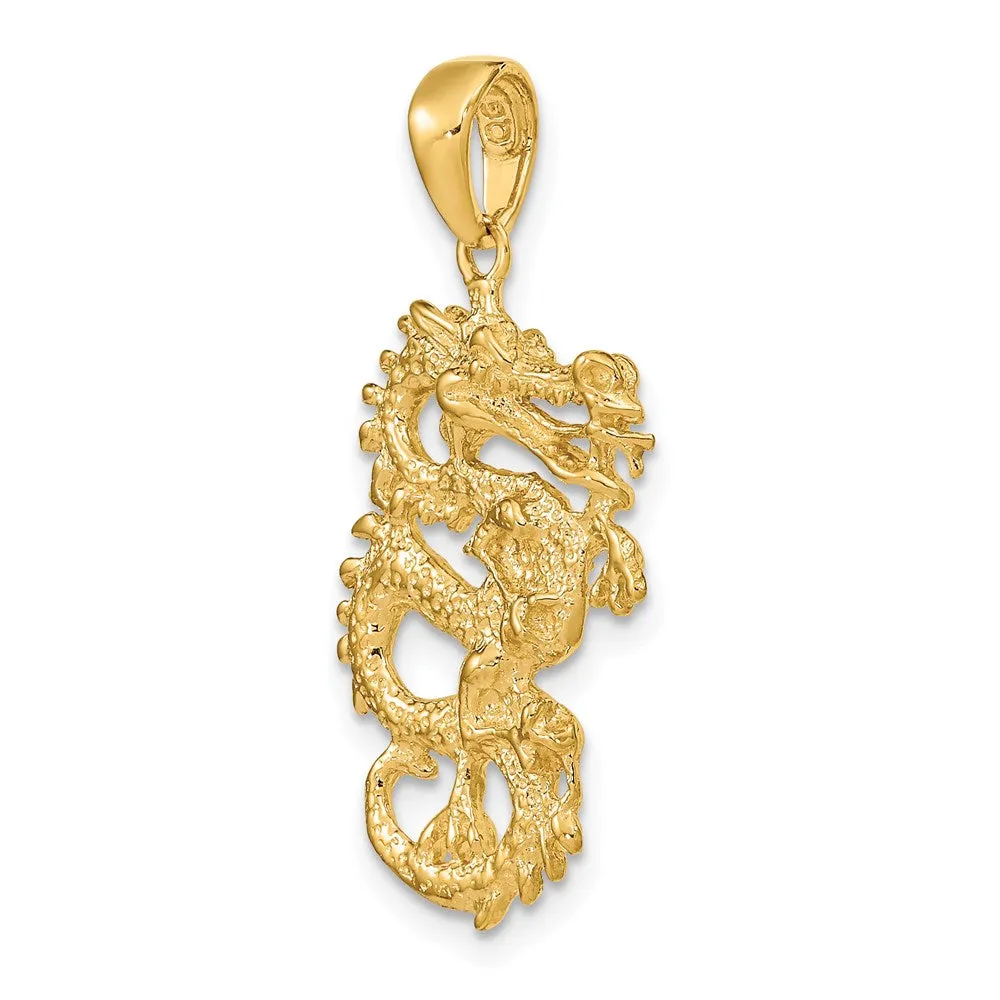 Gold 3D Dragon Pendant Model-C2375
