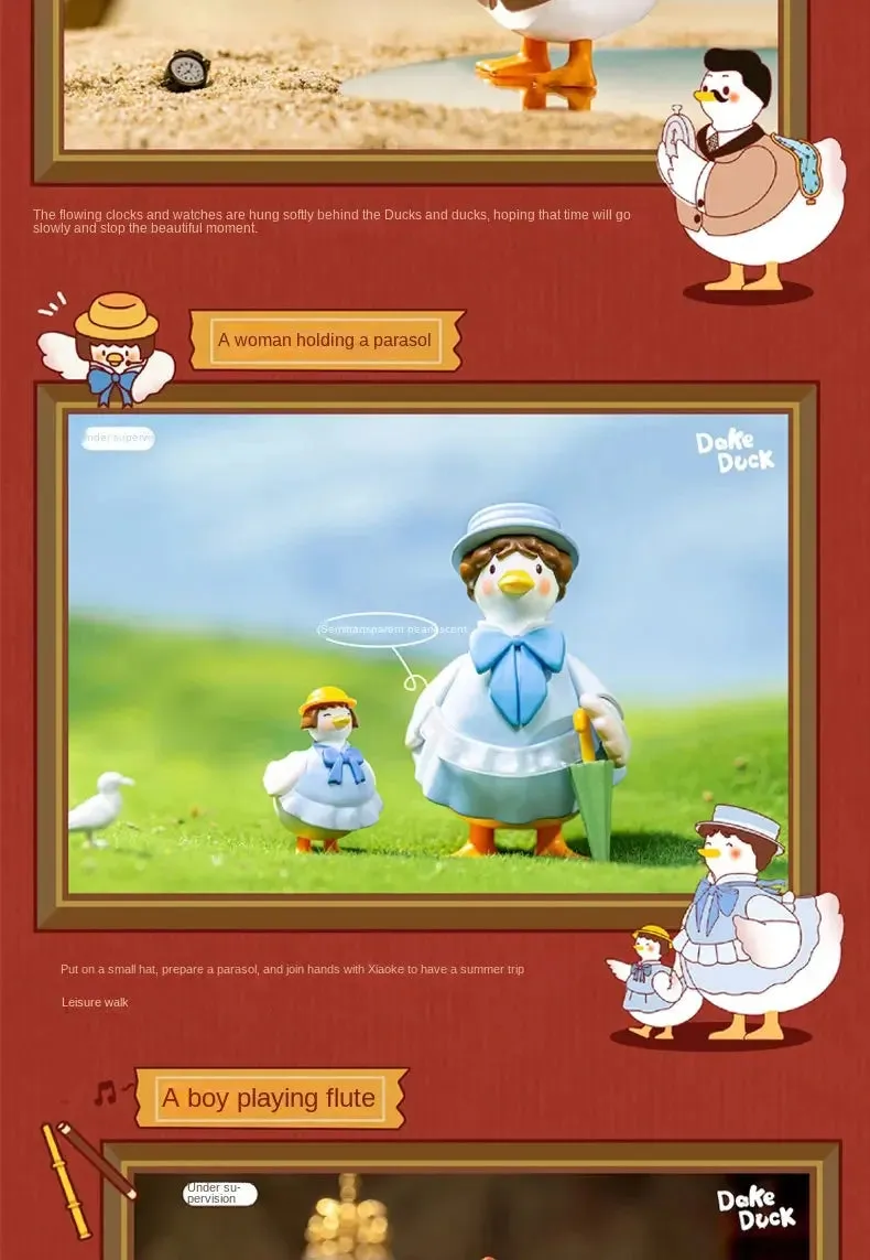 Original Dake Duck Famous Painting Series Blind Box | Cute Animal Action Figure Toys for Girls | Caja Misteriosa Model Birthday Gift