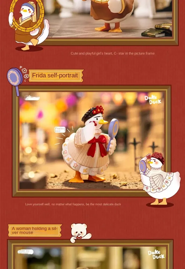 Original Dake Duck Famous Painting Series Blind Box | Cute Animal Action Figure Toys for Girls | Caja Misteriosa Model Birthday Gift
