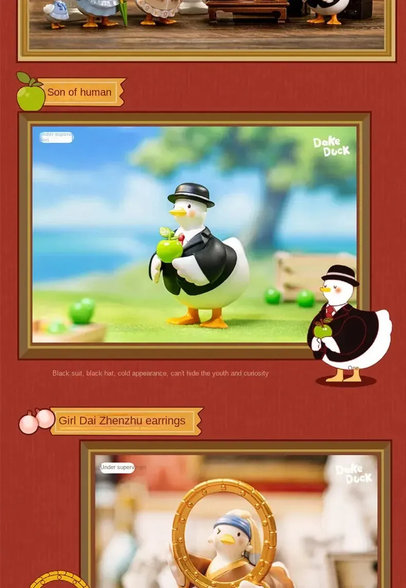 Original Dake Duck Famous Painting Series Blind Box | Cute Animal Action Figure Toys for Girls | Caja Misteriosa Model Birthday Gift