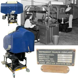 Original Rare 1945 Dated U.S. WWII Link Aviation ANT-18 Blue Box Flight Simulator Trainer