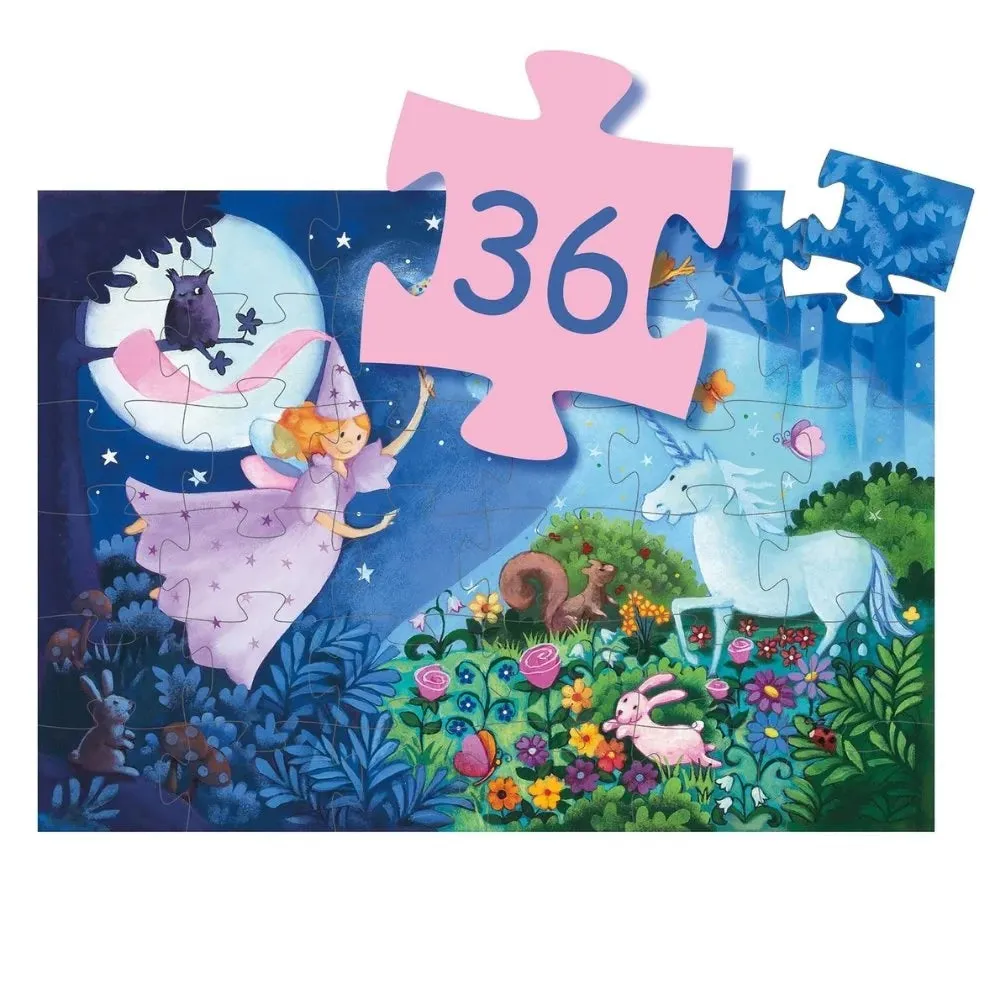 Silhouette The Fairy and The Unicorn 36pc Puzzle